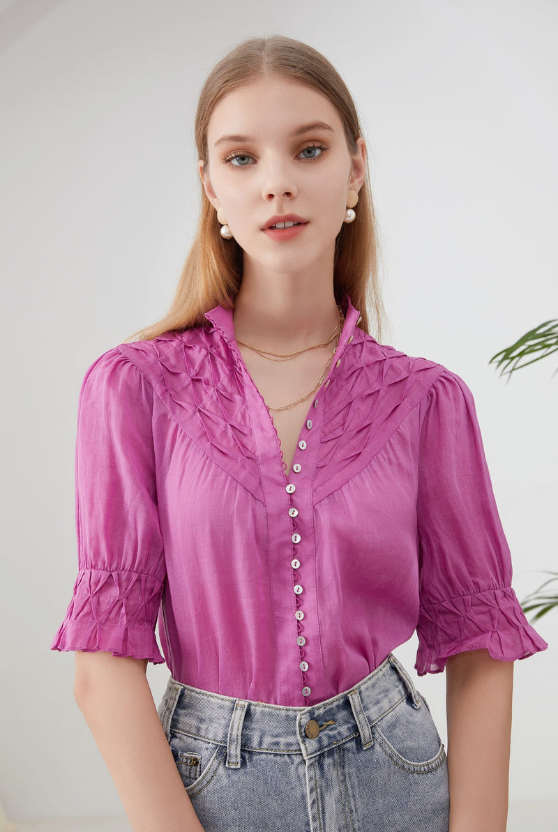 COLETTE LINEN BLOUSE