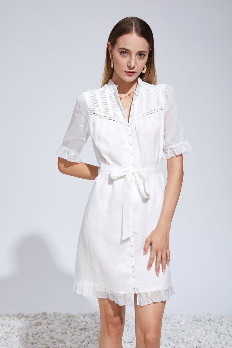 ROCHELLE LINEN SHORT DRESS