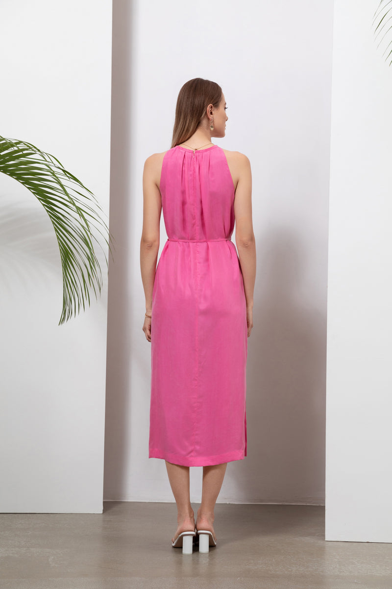 CLAUDETTE CUPRO LONG DRESS