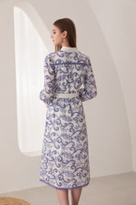 LOURDES EMBROIDERED LONG DRESS