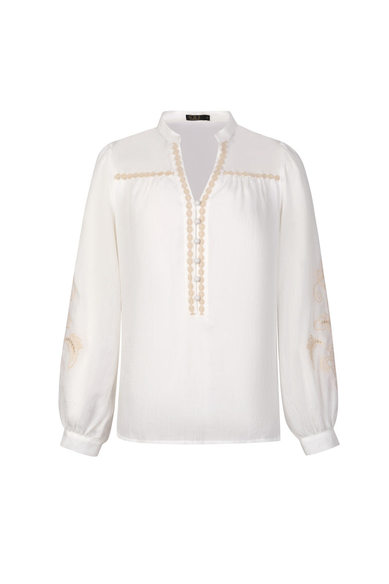 ALEXANDRA LINEN BLOUSE