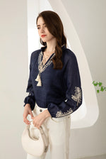 EMIE TIE BLOUSE