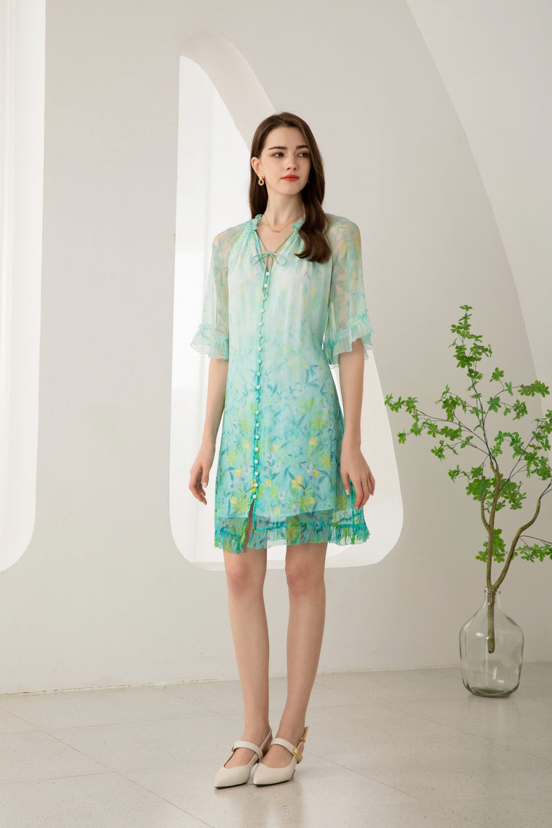 CARINA SHORT SILK DRESS