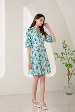 RISETTE SHORT LINEN DRESS