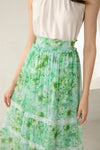 BRIELLE FLORAL SILK SKIRT