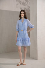 SYLVIE TENCEL BELTED DRESS