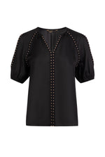 TAHARI STUDDED BLOUSE