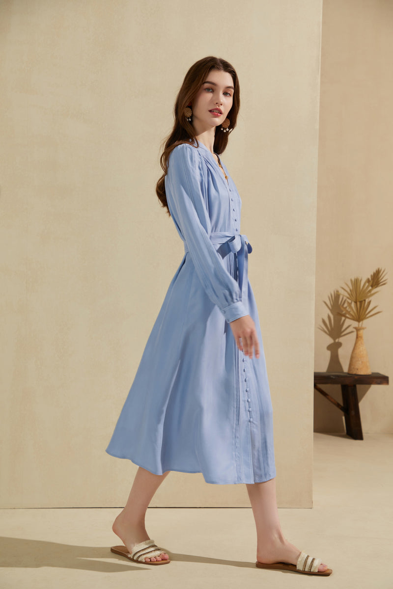 ALORA CUPRO LONG DRESS