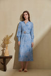 HAZEL BELTED LONG DRESS