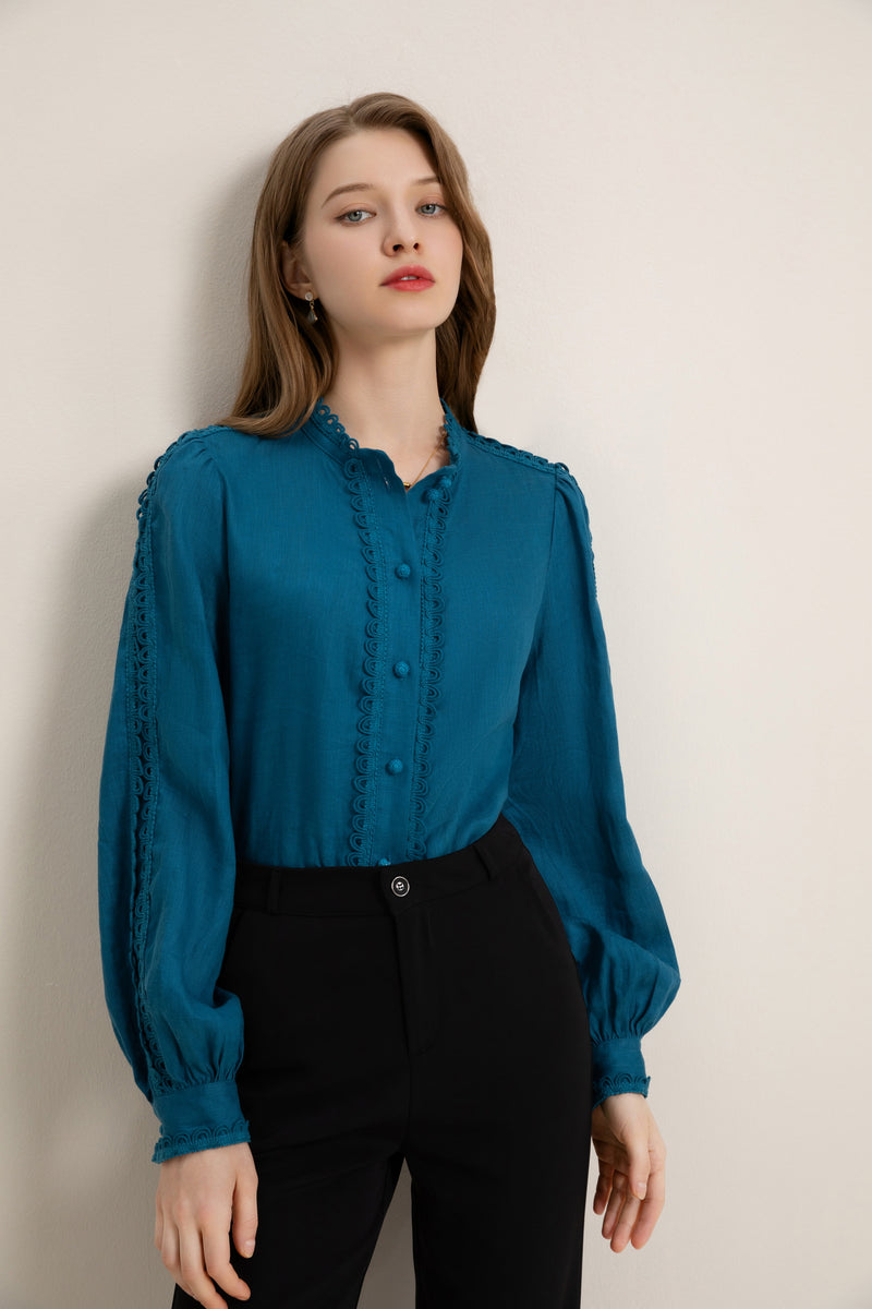 ANGELICA LINEN BLOUSE