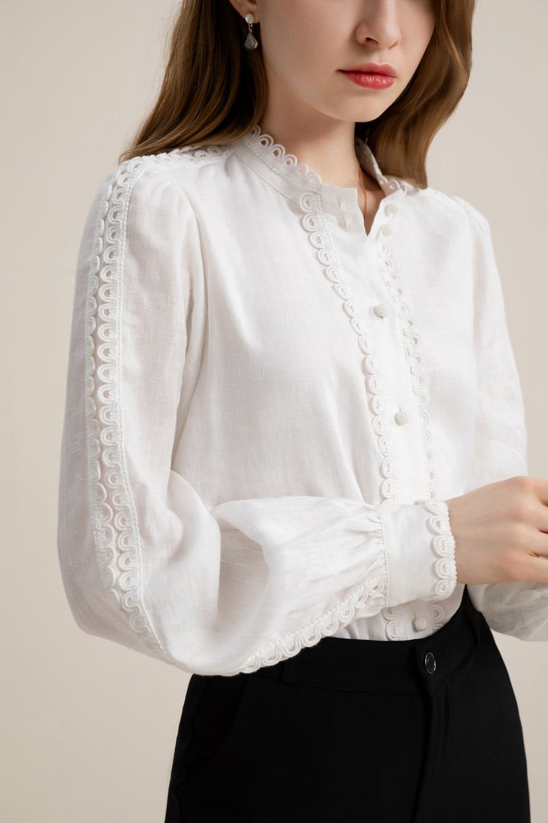 ANGELICA LINEN BLOUSE