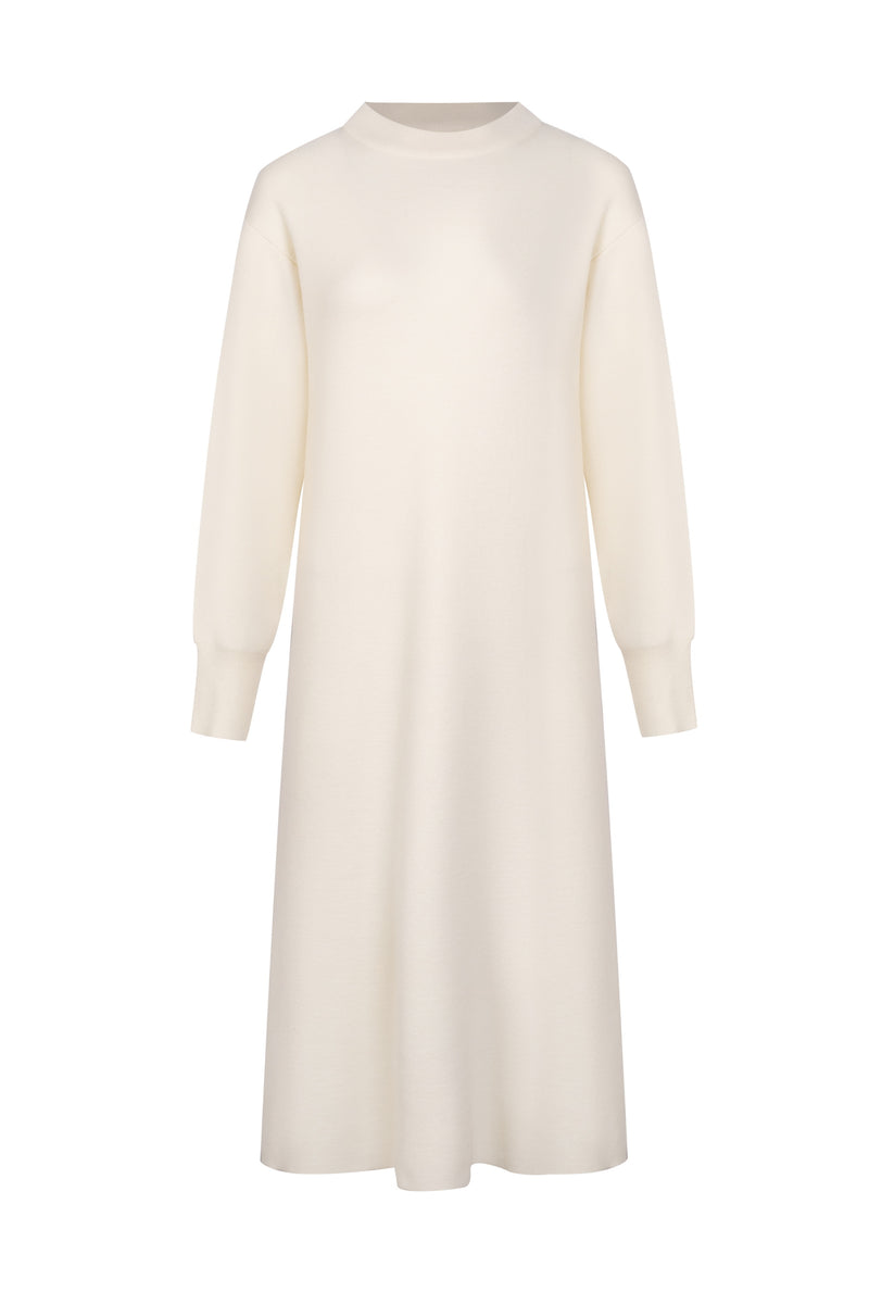 TEAGAN MERINO WOOL LONG DRESS