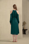 TAHARI OFF SHOULDER LONG DRESS