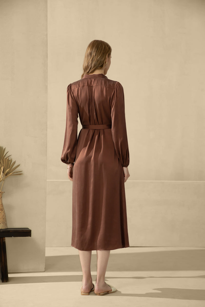 STELLA SILK LONG DRESS