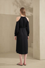 TAHARI OFF SHOULDER LONG DRESS