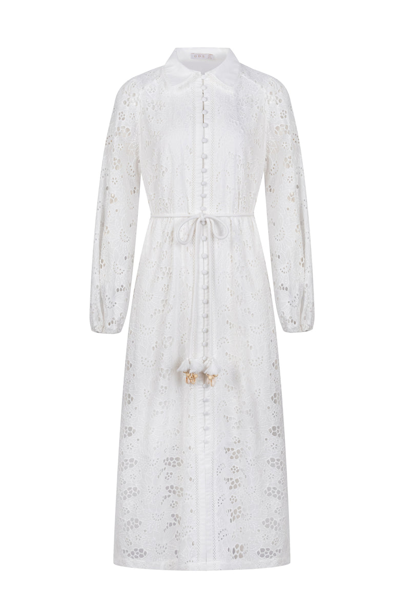 ROSIE EMBROIDERED LONG DRESS