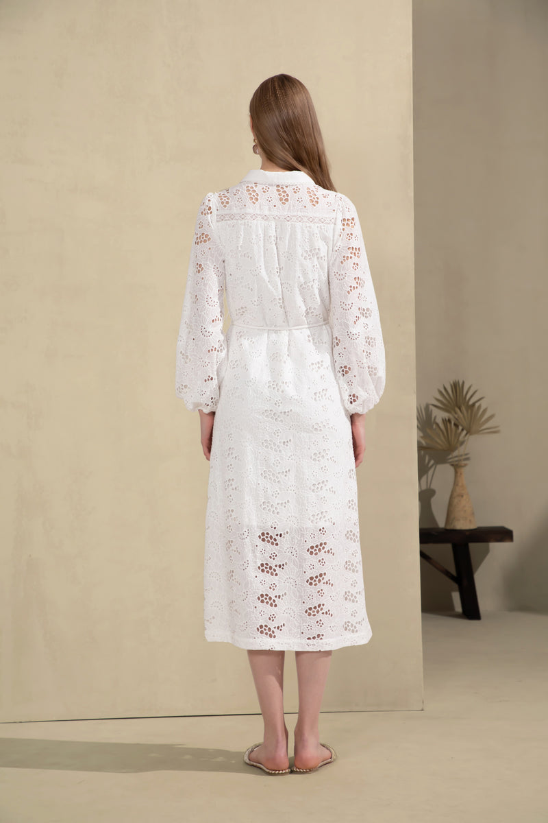 ROSIE EMBROIDERED LONG DRESS