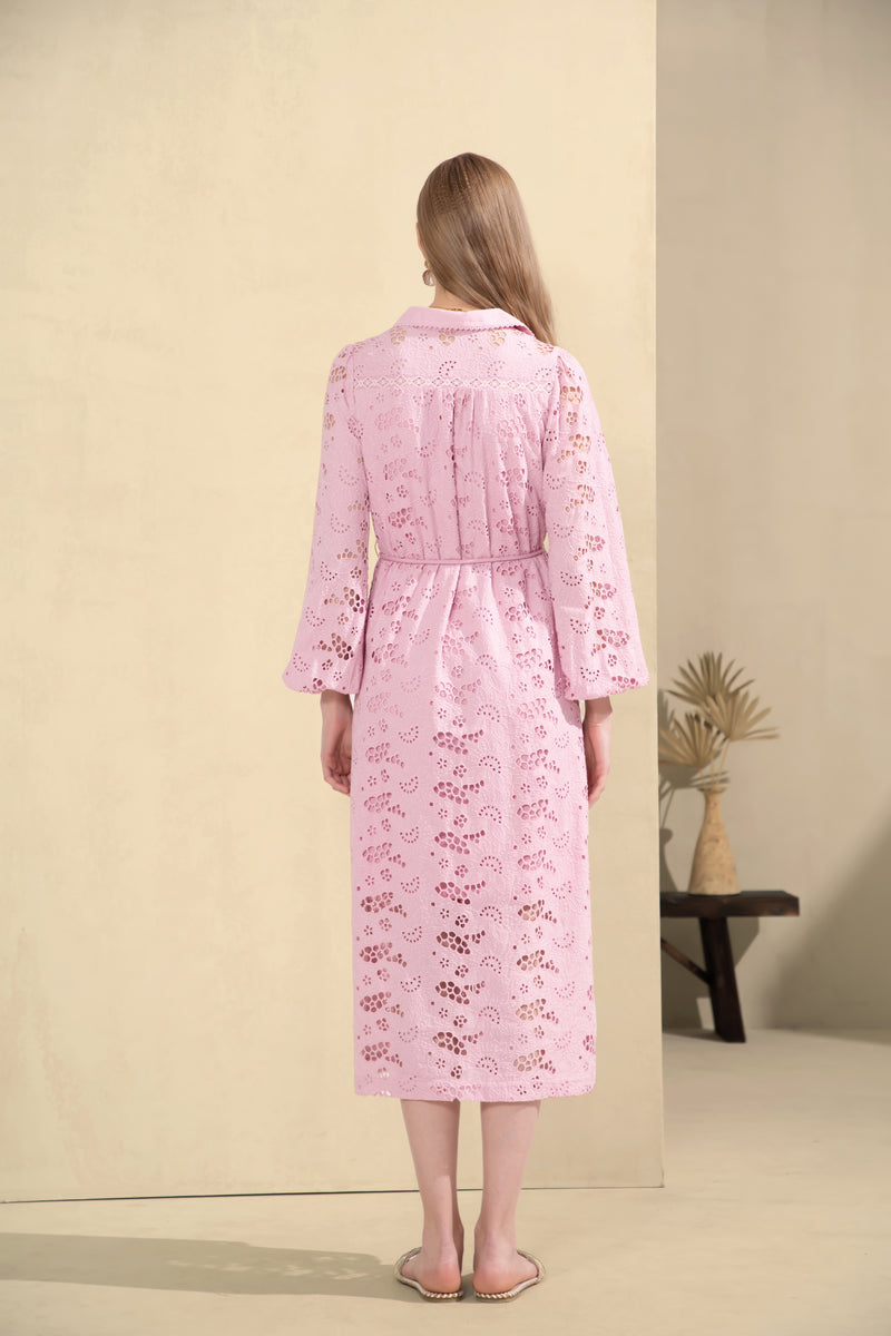 ROSIE EMBROIDERED LONG DRESS