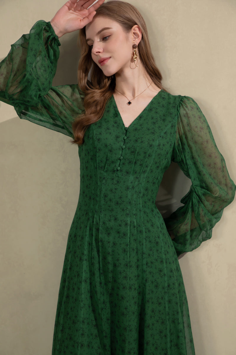 NOELLE SILK DRESS