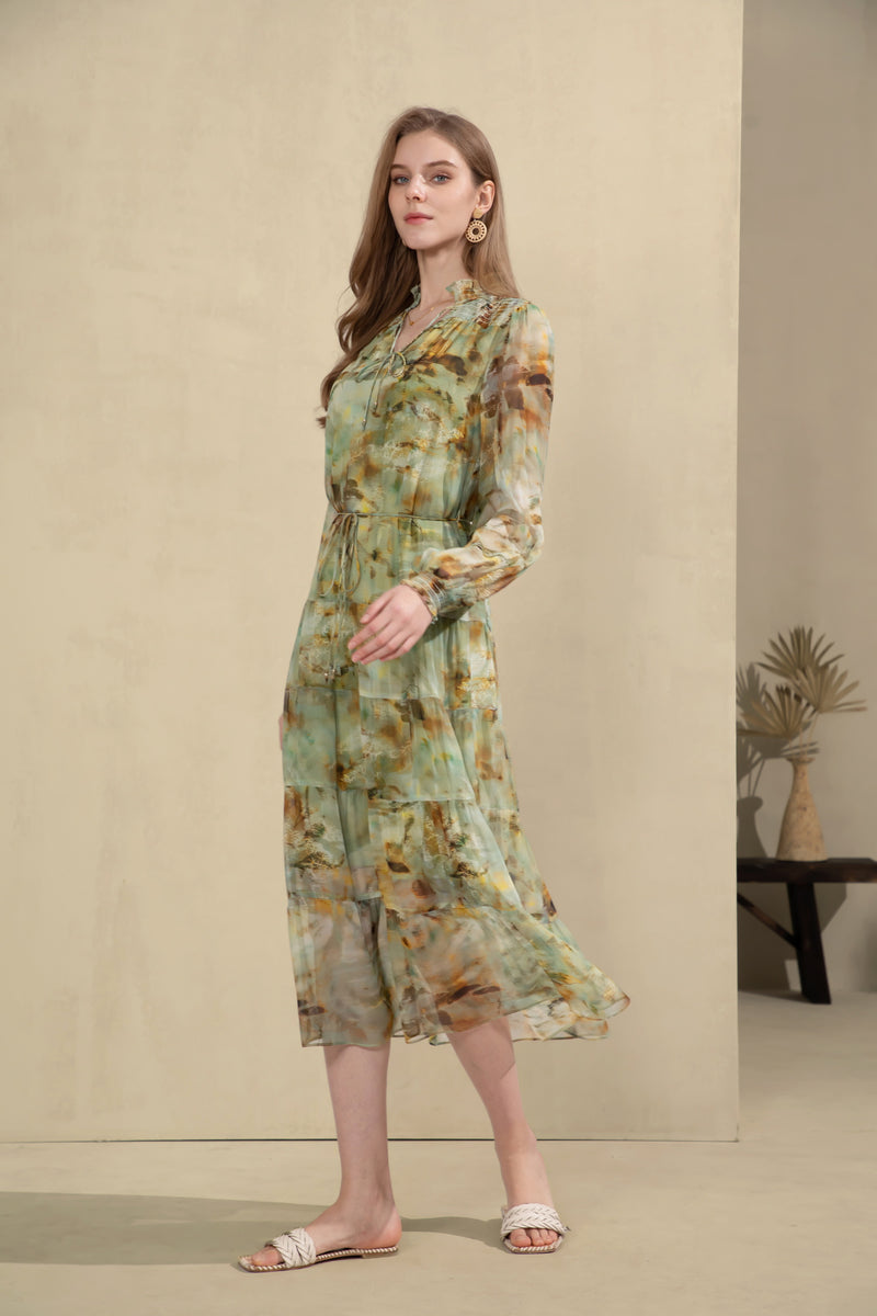 NINETTE SILK LONG DRESS