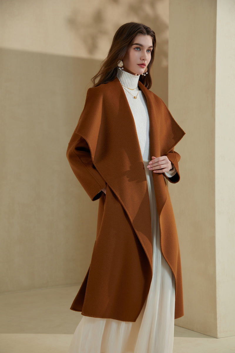 LUMI MERINO WOOL WRAP COAT