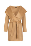 EIRA MERINO BELTED SHORT HOODED COAT