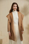 EIRA MERINO BELTED SHORT HOODED COAT