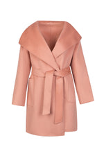 EIRA MERINO BELTED SHORT HOODED COAT