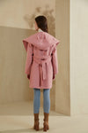 EIRA MERINO BELTED SHORT HOODED COAT