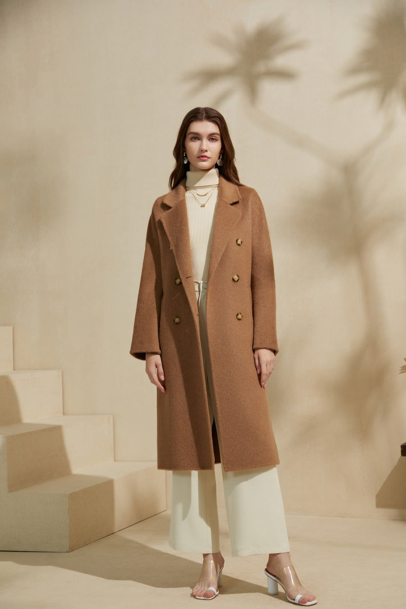 SERENA CAMEL WOOL COAT