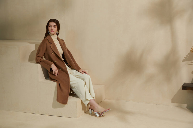 SERENA CAMEL WOOL COAT