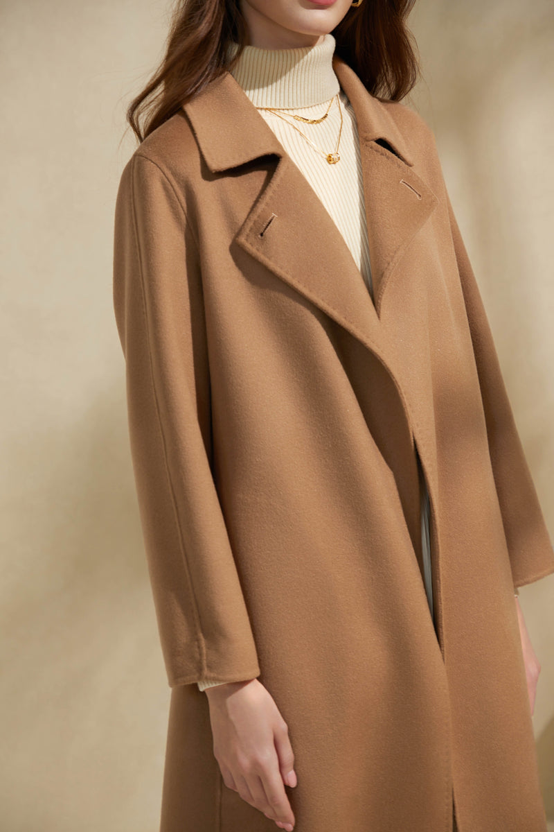 SELENA CAMEL WOOL COAT