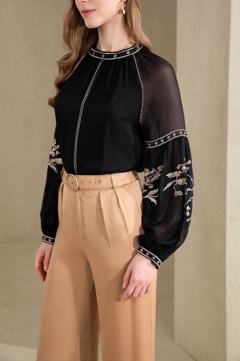 OLIVIANE EMBROIDERED BLOUSE