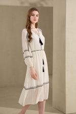 ROSANTICA EMBROIDERED LONG DRESS