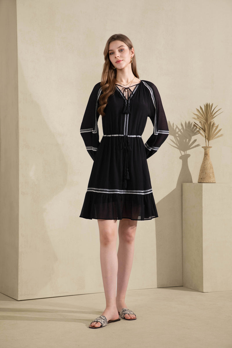 ROSANTICA EMBROIDERED DRESS