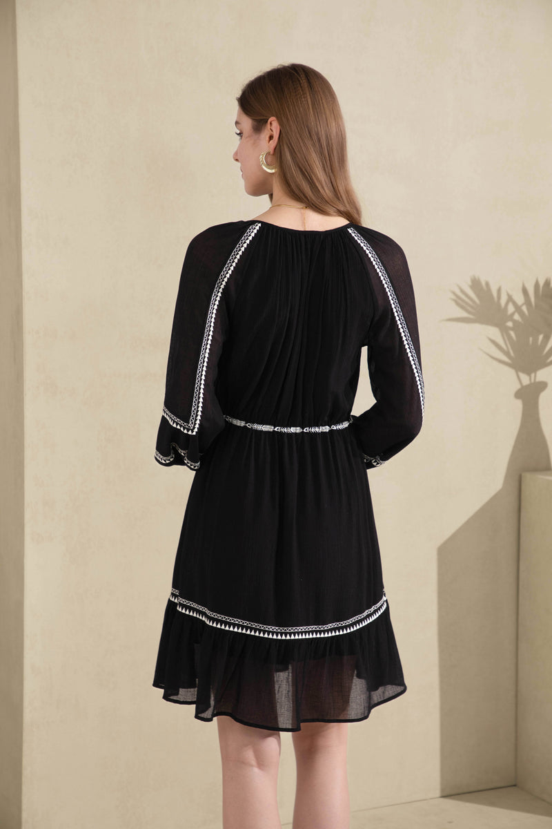 ROSANTICA EMBROIDERED DRESS