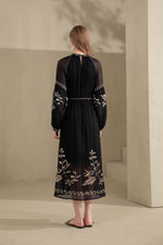 OLIVIANE EMBROIDERED LONG DRESS