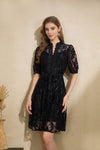 YVETTE LACE SHORT SLEEVES SHORT DRESS