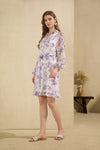 ADA LONG SLEEVE SILK DRESS