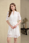 YVETTE LACE SHORT SLEEVES SHORT DRESS