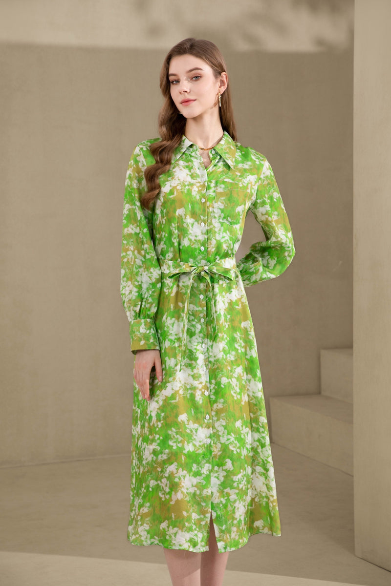 LIA CUPRO PRINTED DRESS