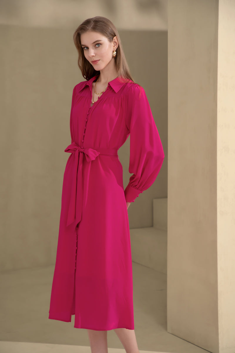 PEONY SILK LONG DRESS