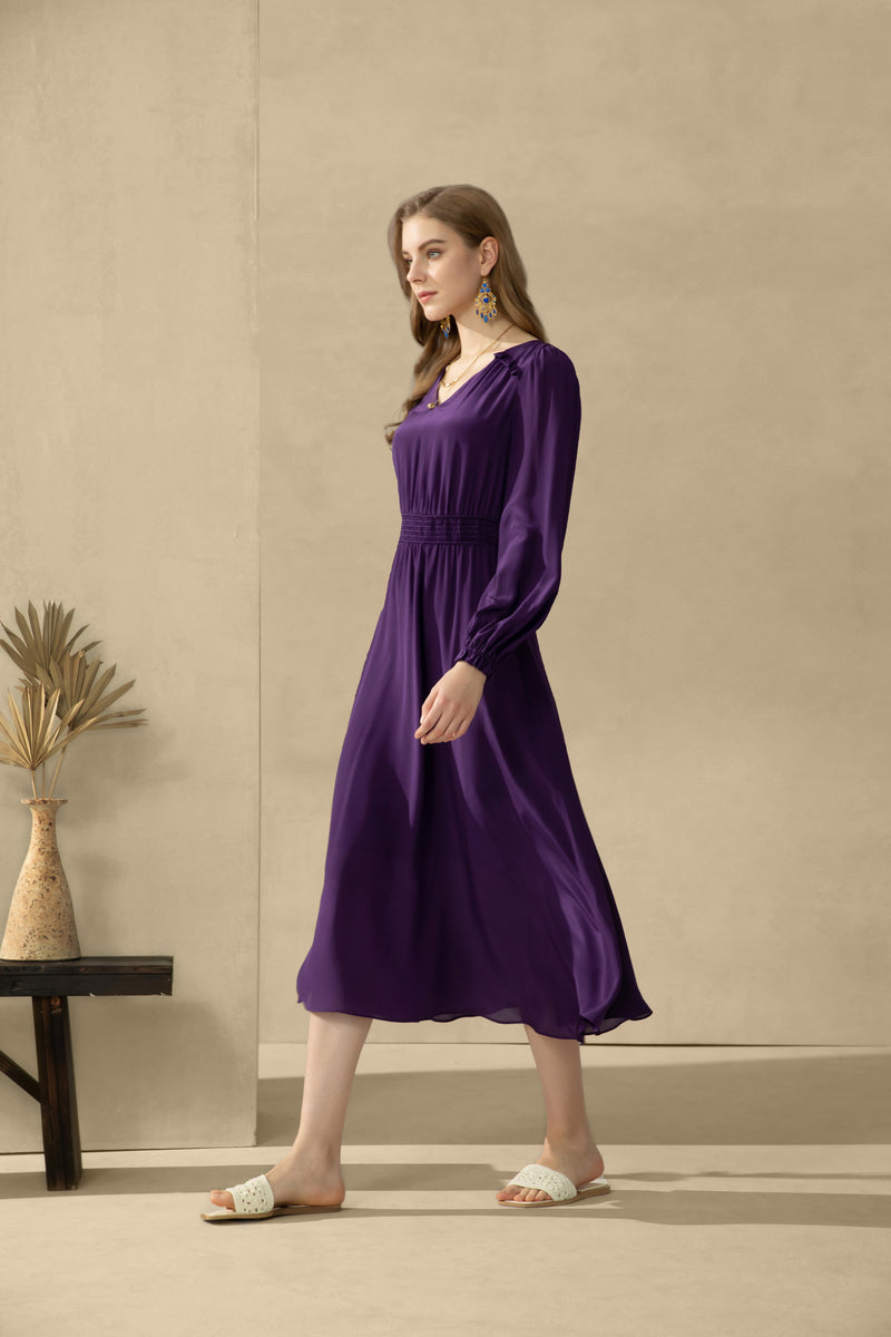 ARIANA SILK LONG DRESS