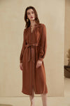 ALORA CUPRO LONG DRESS