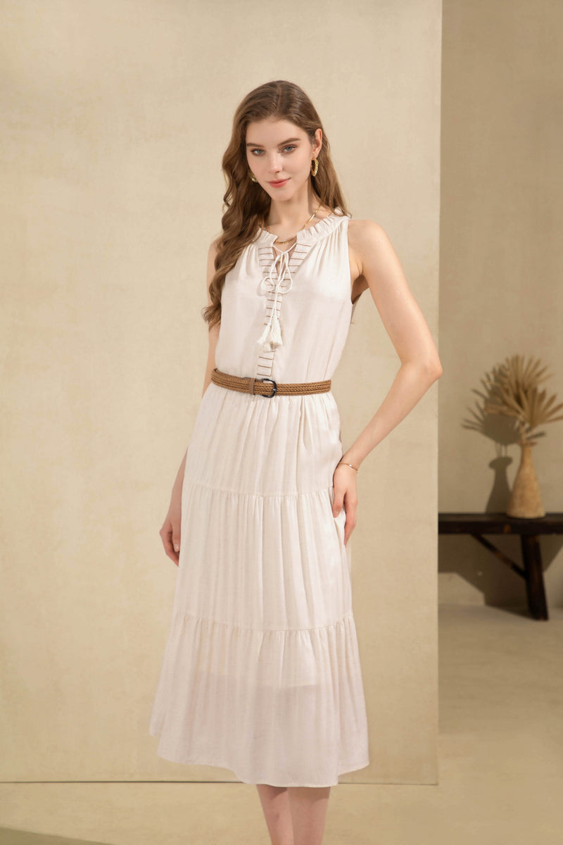 LYDIE TENCEL LINEN LONG DRESS