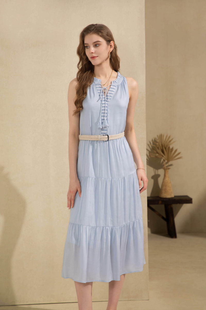 LYDIE TENCEL LINEN LONG DRESS