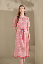 LIANA LINEN PRINTED DRESS