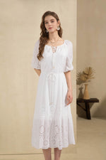 ZITA EMBROIDERED LONG DRESS