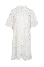 MONET EMBROIDERED COTTON DRESS