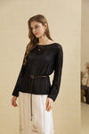 ILEANA SILK LINEN SWEATER